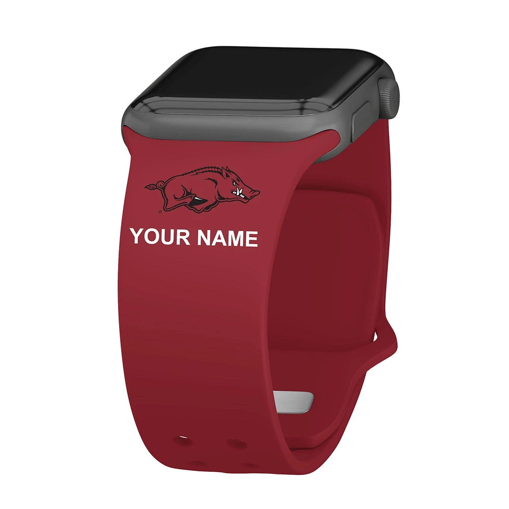 Arkansas Razorbacks Personalized Silicone Apple Watch Band