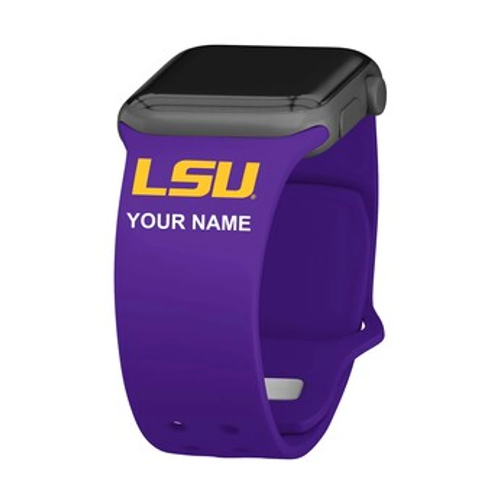 LSU Tigers Personalized Silicone Apple Watch Band