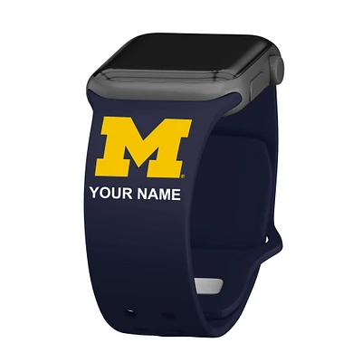 Michigan Wolverines Personalized Silicone Apple Watch Band