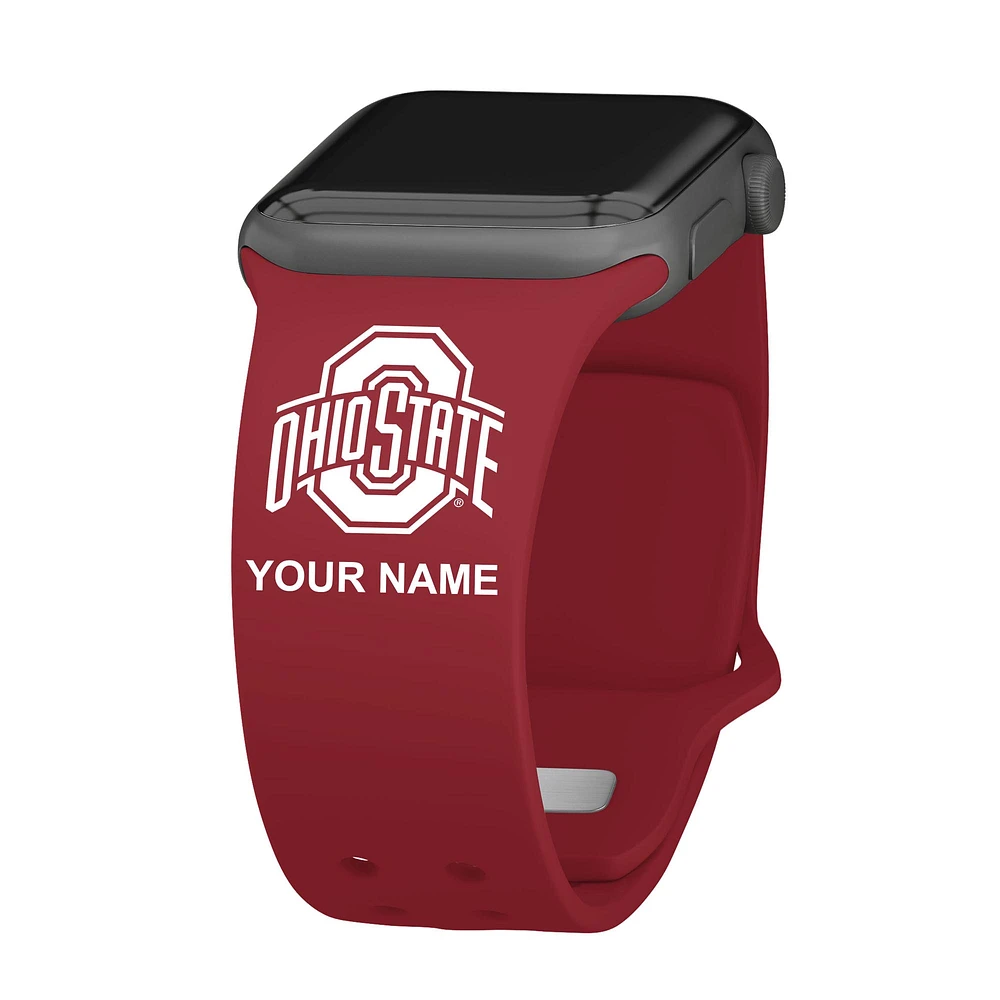 Ohio State Buckeyes Personalized Silicone Apple Watch Band