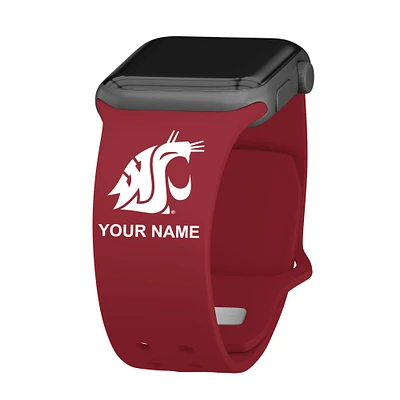 Washington State Cougars Personalized Silicone Apple Watch Band