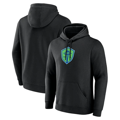 Men's Black Seattle Sounders FC Logo Pullover Hoodie