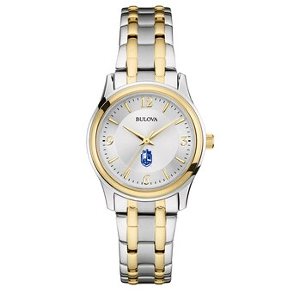 Women's Bulova Silver SUNY Geneseo Knights Classic Two-Tone Round Watch