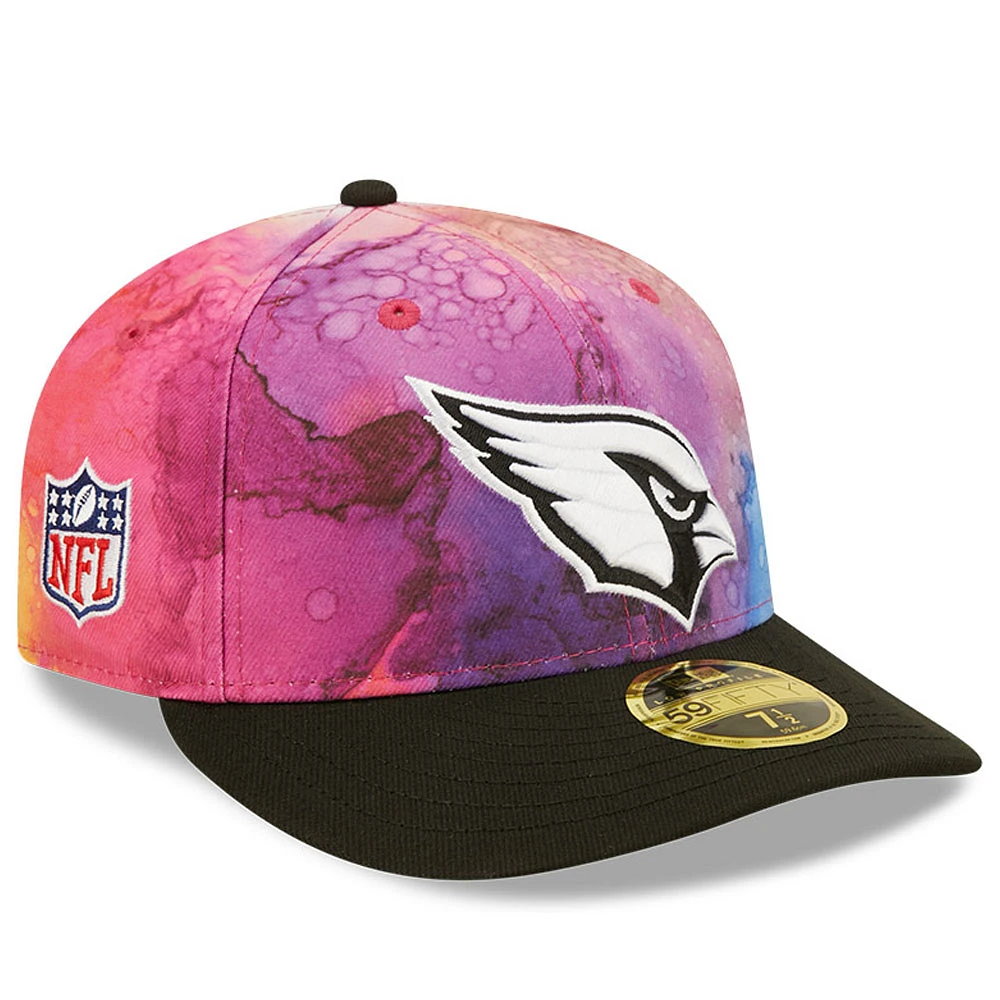 Men's New Era Pink/Black Arizona Cardinals 2022 NFL Crucial Catch Low Profile 59FIFTY Fitted Hat