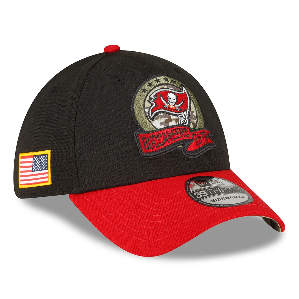 Men's New Era Black Tampa Bay Buccaneers 2022 Salute To Service 39THIRTY Flex Hat