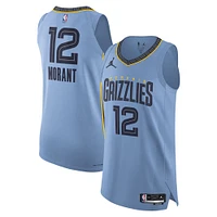 Men's Jordan Brand Ja Morant Light Blue Memphis Grizzlies Authentic Player Jersey - Statement Edition