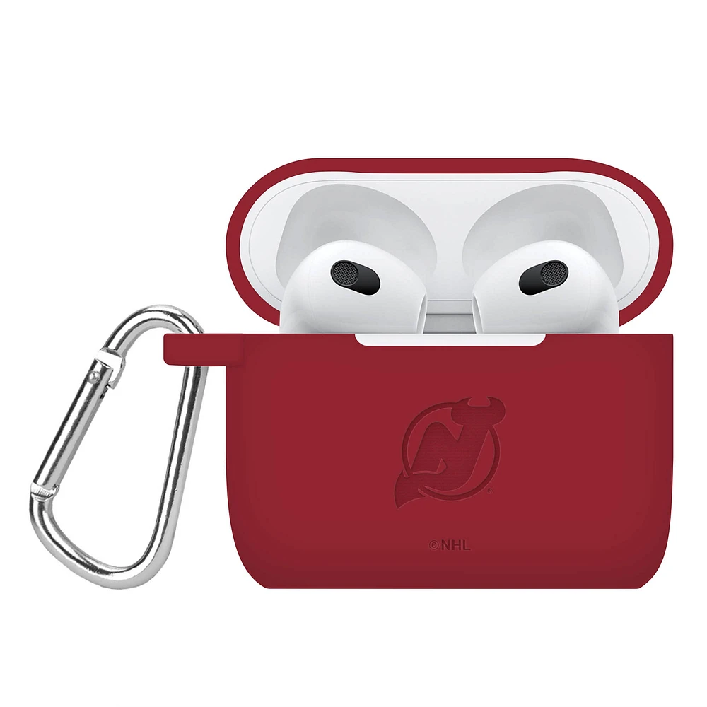 New Jersey Devils Debossed Silicone AirPods 3 Case Cover