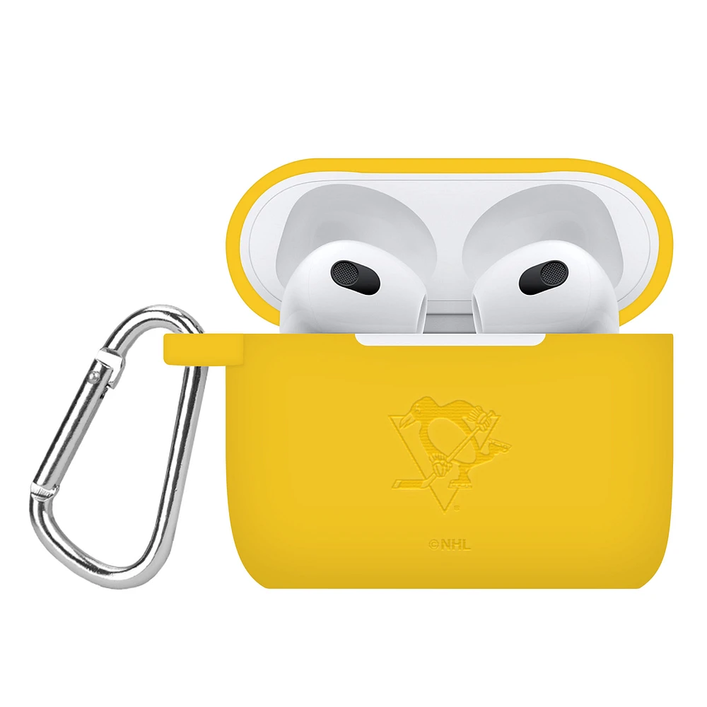 Pittsburgh Penguins Debossed Silicone AirPods 3 Case Cover