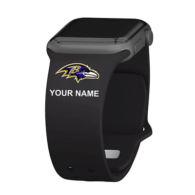 Baltimore Ravens 38/40/41mm Personalized Silicone Apple Watch Band