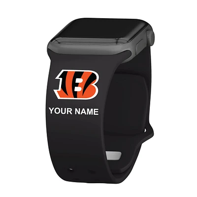 Cincinnati Bengals 38/40/41mm Personalized Silicone Apple Watch Band