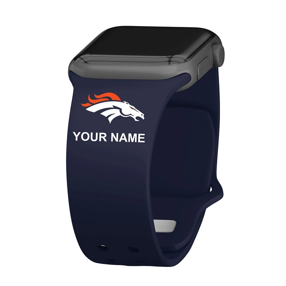 Denver Broncos 38/40/41mm Personalized Silicone Apple Watch Band