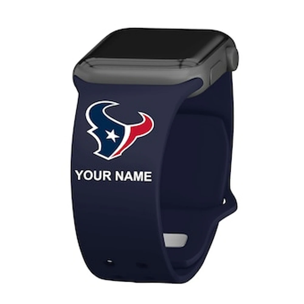 Houston Texans 38/40/41mm Personalized Silicone Apple Watch Band