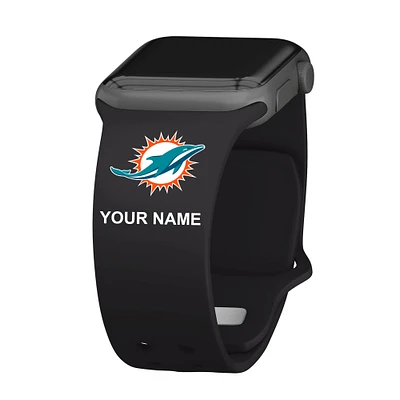 Miami Dolphins 38/40/41mm Personalized Silicone Apple Watch Band
