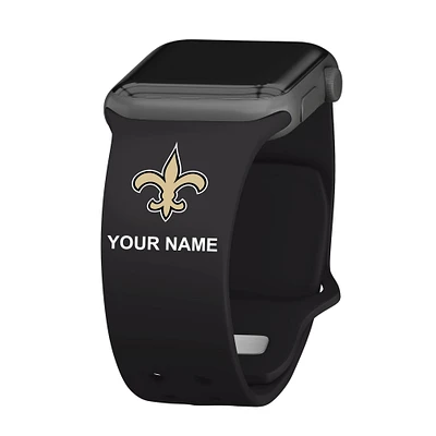 New Orleans Saints 38/40/41mm Personalized Silicone Apple Watch Band
