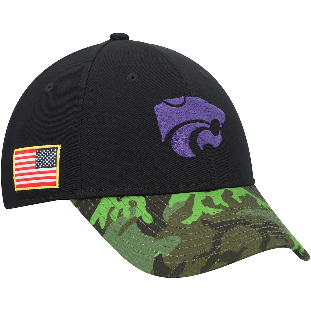 Men's Nike Black/Camo Kansas State Wildcats Veterans Day 2Tone Legacy91 Adjustable Hat
