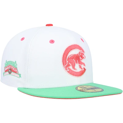 Men's New Era White/Green Chicago Cubs Watermelon Lolli 59FIFTY Fitted Hat