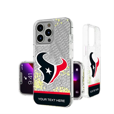 Houston Texans Personalized Endzone Plus Design iPhone Glitter Phone Case