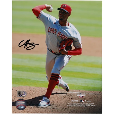 Hunter Greene Cincinnati Reds Autographed 8'' x 10'' Pitching Photograph