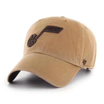 Men's '47 Tan Utah Jazz Ballpark Clean Up Adjustable Hat