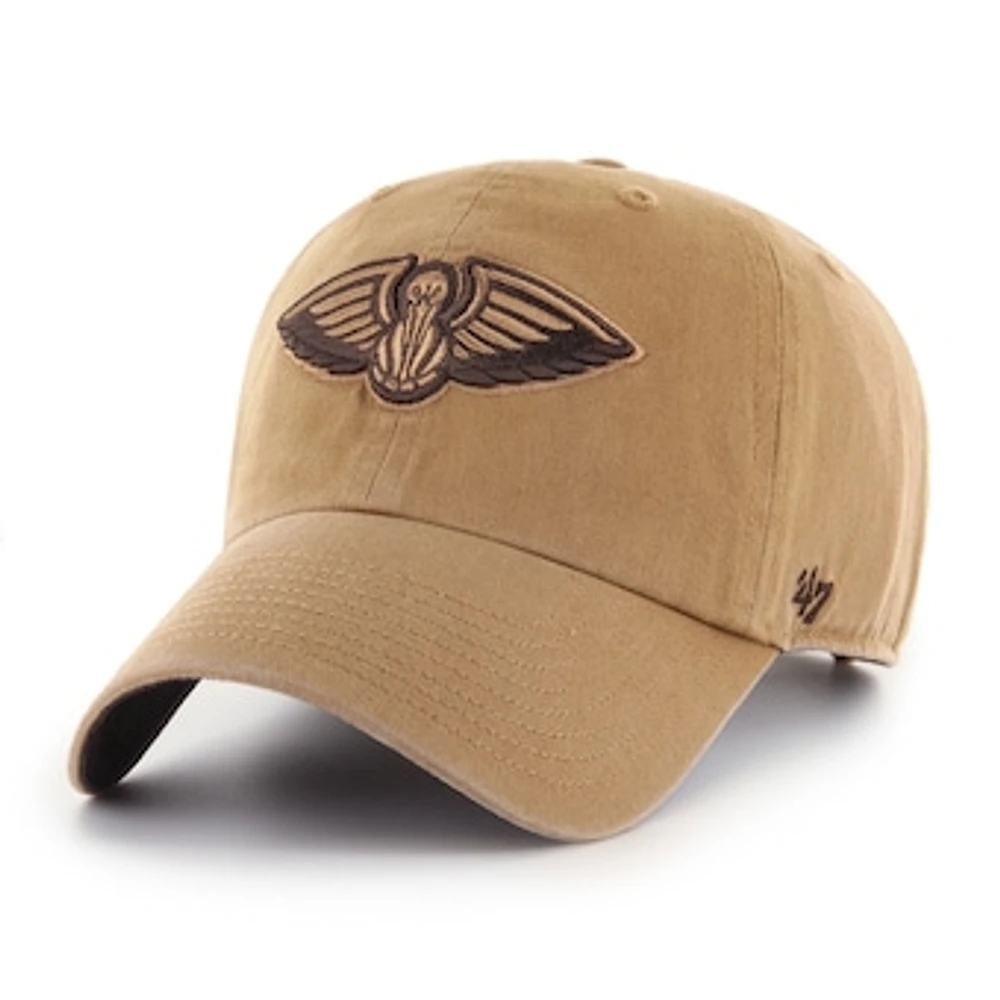 Men's '47 Tan New Orleans Pelicans Ballpark Clean Up Adjustable Hat