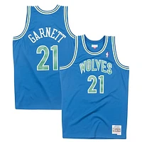 Men's Mitchell & Ness Kevin Garnett Blue Minnesota Timberwolves Big Tall Hardwood Classics 2003/04 Swingman Jersey