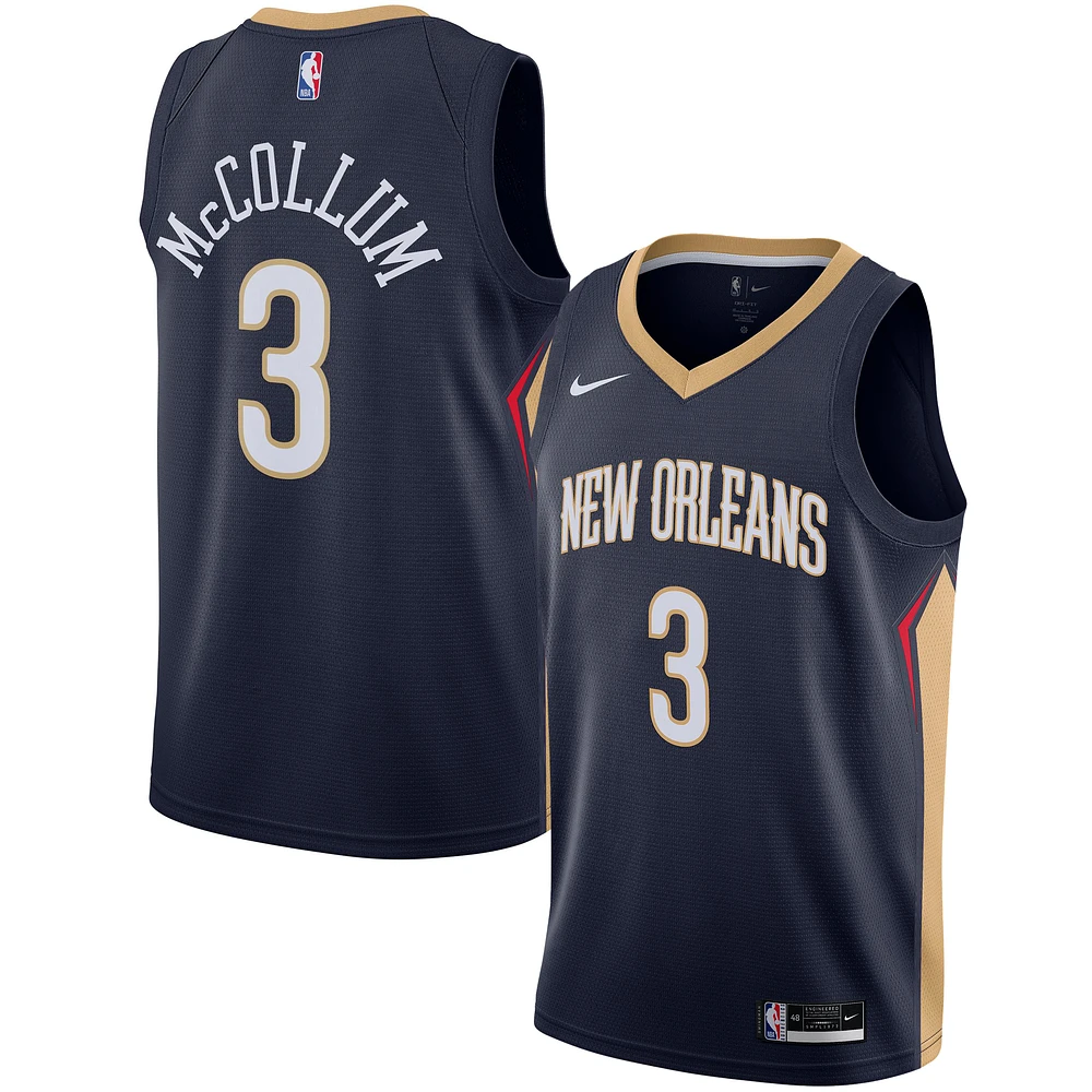 Nike C.J. McCollum Navy New Orleans Pelicans Swingman Jersey - Icon Edition
