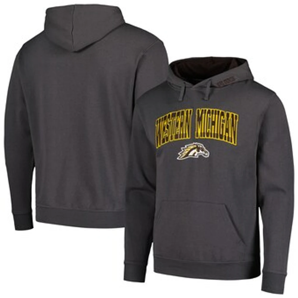 Men's Colosseum Charcoal Western Michigan Broncos Arch & Logo 3.0 Pullover Hoodie
