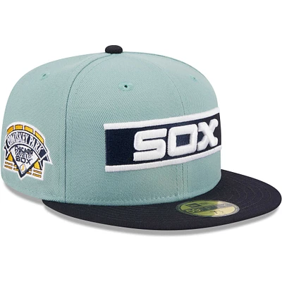 Men's New Era Light Blue/Navy Chicago White Sox Beach Kiss 59FIFTY Fitted Hat