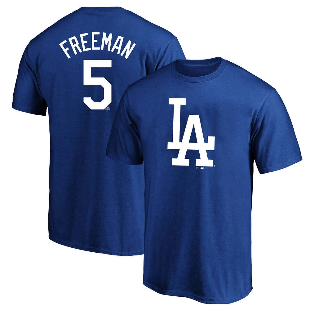 Men's Fanatics Freddie Freeman Royal Los Angeles Dodgers Big & Tall Name Number T-Shirt