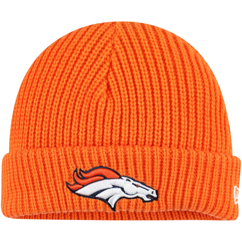 Men's New Era Orange Denver Broncos Fisherman Skully Cuffed Knit Hat