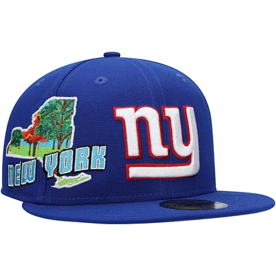Men's New Era Royal York Giants Stateview 59FIFTY Fitted Hat