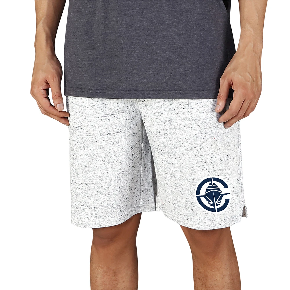 Men's Concepts Sport White/Charcoal LA Clippers Throttle Knit Jam Shorts