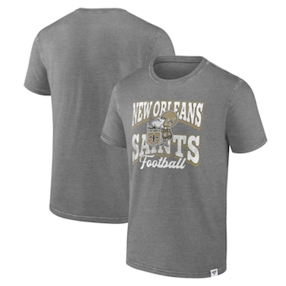 Men's Heather Charcoal New Orleans Saints Force Out T-Shirt