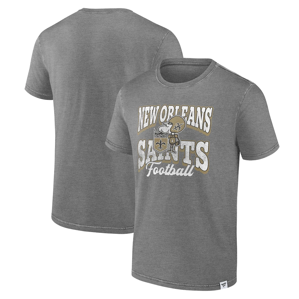Men's Heather Charcoal New Orleans Saints Force Out T-Shirt