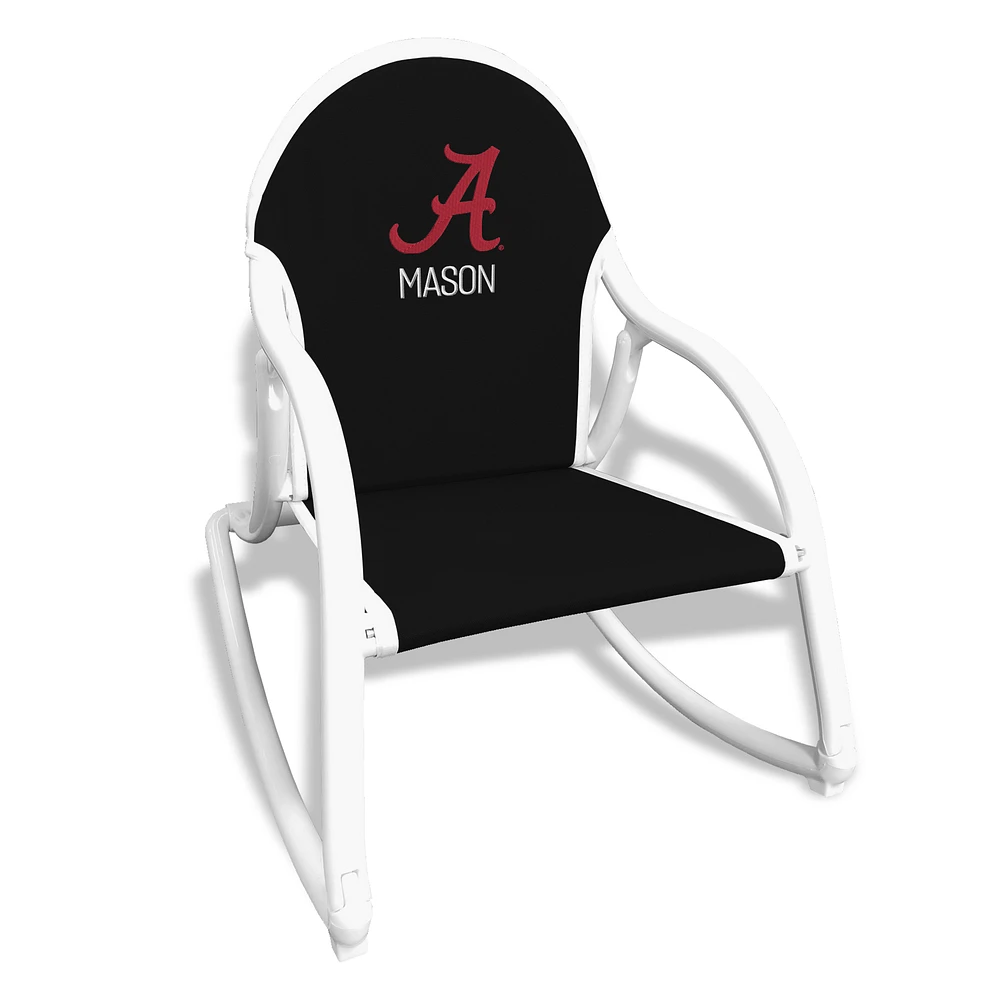 Children's Black Alabama Crimson Tide Personalized Rocking Chair