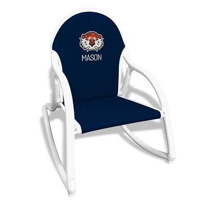 Children's Navy Auburn Tigers Mascot Logo Personalized Rocking Chair