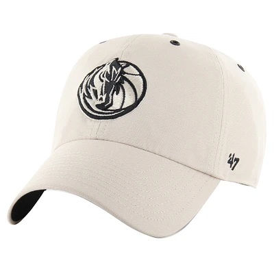 Men's '47 Cream Dallas Mavericks Lunar Clean Up Adjustable Hat