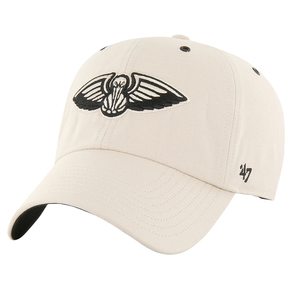 Men's '47 Cream New Orleans Pelicans Lunar Clean Up Adjustable Hat