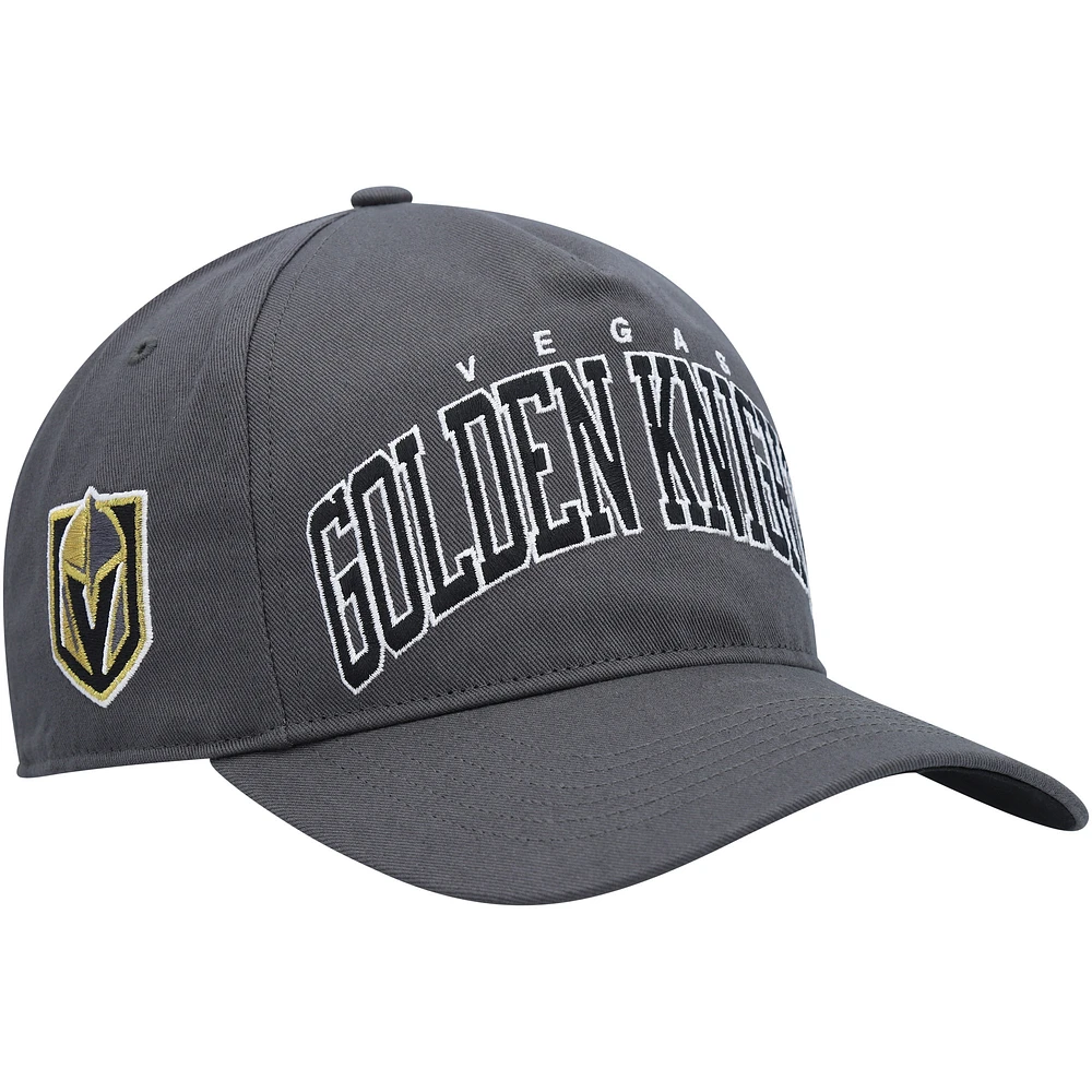 Men's '47 Charcoal Vegas Golden Knights Block Arch Hitch Snapback Hat