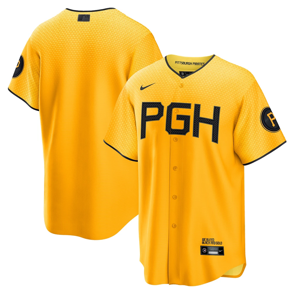 Men's Nike Gold Pittsburgh Pirates City Connect Replica Jersey