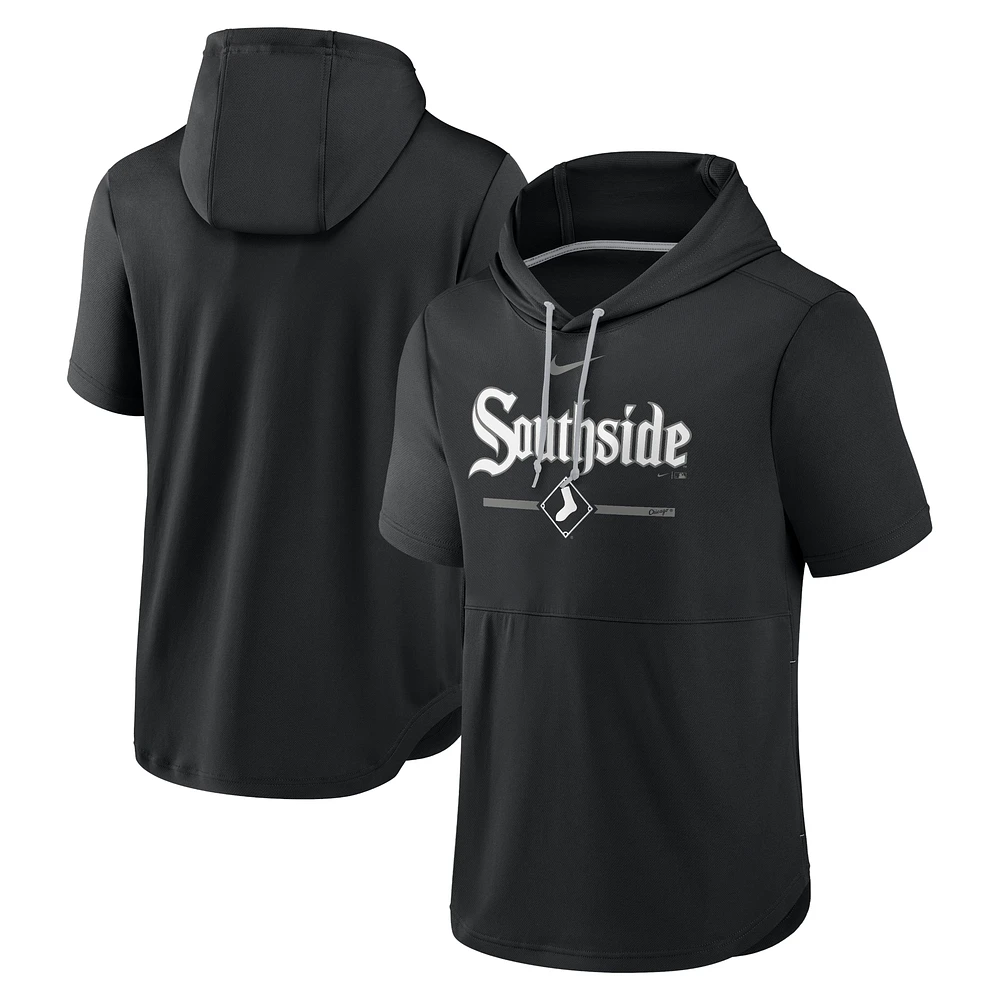 Men's Nike Black Chicago White Sox City Connect Short Sleeve Pullover Hoodie