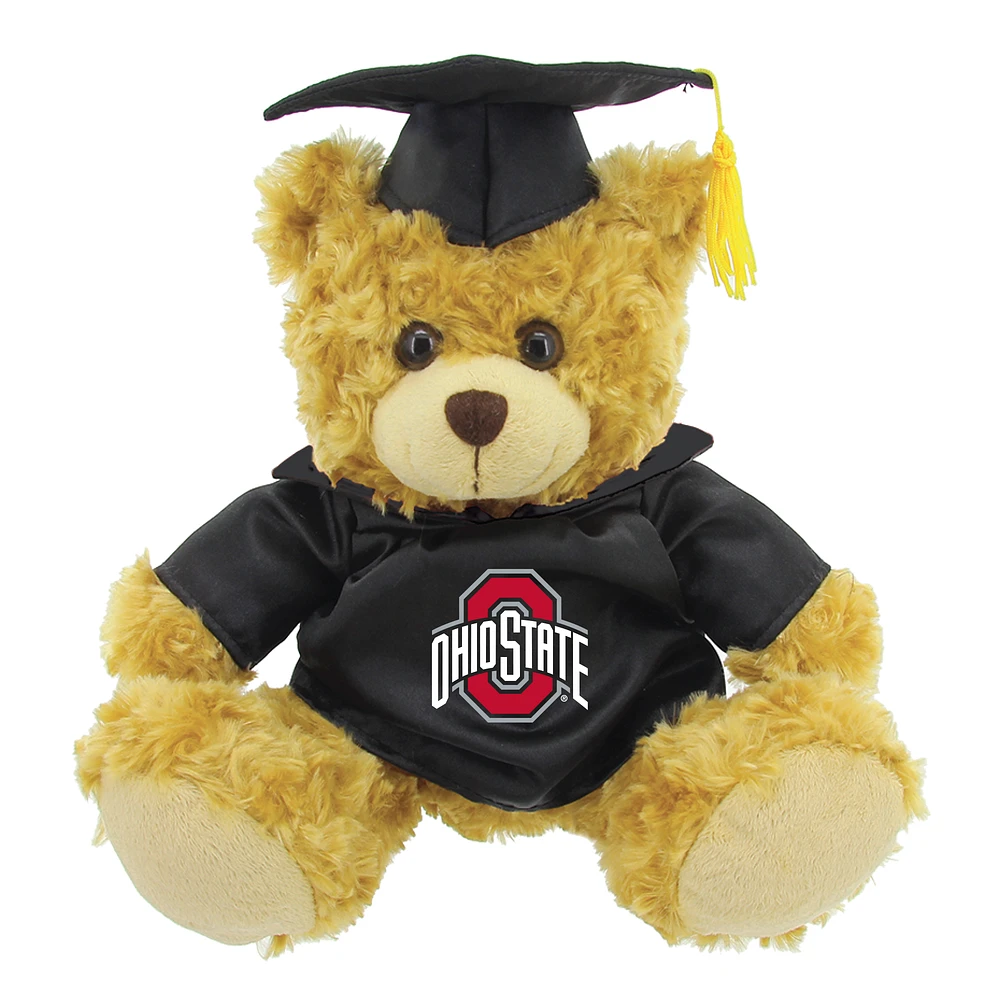 Scarlet/Brown Ohio State Buckeyes 12'' Graduation Plush Bear