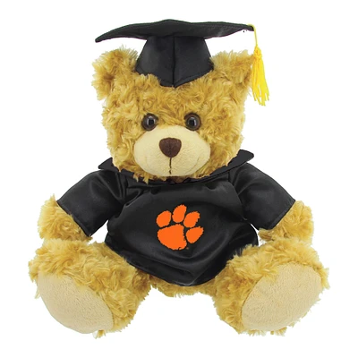 Black/Brown Clemson Tigers 12'' Graduation Plush Bear