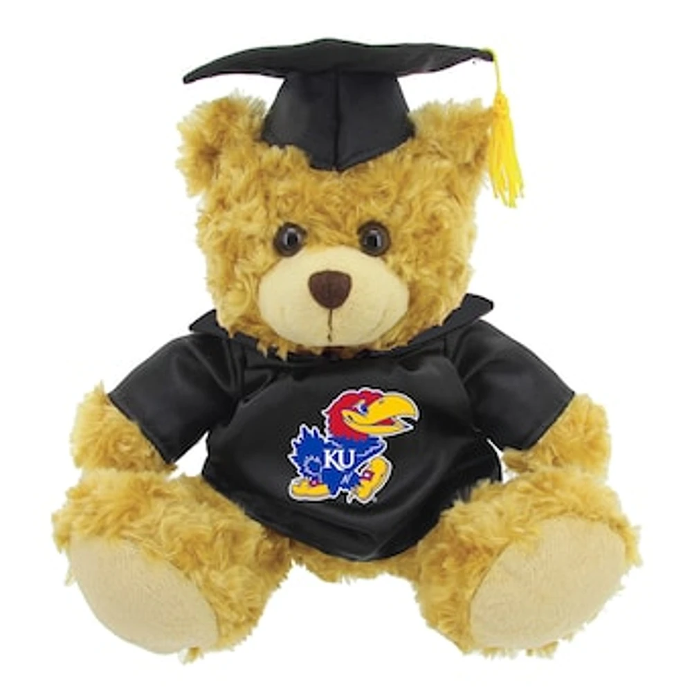 Royal/Brown Kansas Jayhawks 12'' Graduation Plush Bear