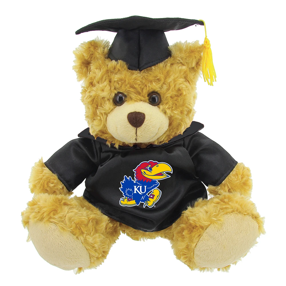 Royal/Brown Kansas Jayhawks 12'' Graduation Plush Bear