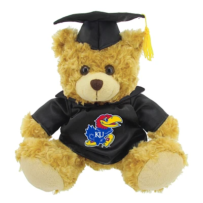 Royal/Brown Kansas Jayhawks 12'' Graduation Plush Bear