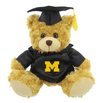 Navy/Brown Michigan Wolverines 12'' Graduation Plush Bear