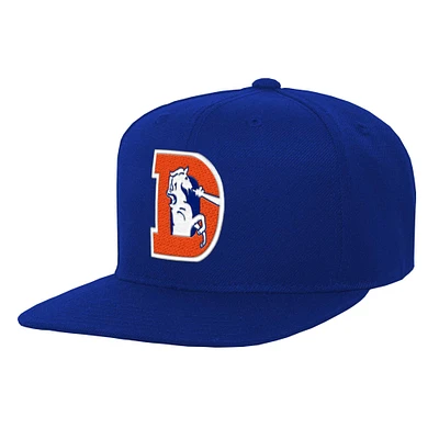 Youth Mitchell & Ness Royal Denver Broncos Gridiron Classics Ground Snapback Hat
