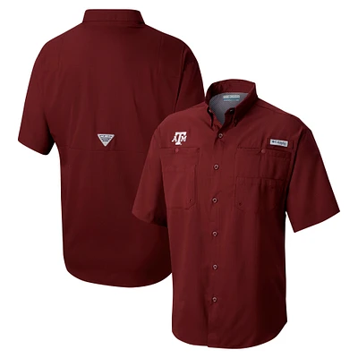 Men's Columbia Maroon Texas A&M Aggies Big & Tall Tamiami Omni-Shade Button-Down Shirt