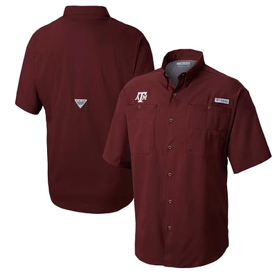 Men's Columbia Maroon Texas A&M Aggies Big & Tall Tamiami Omni-Shade Button-Down Shirt